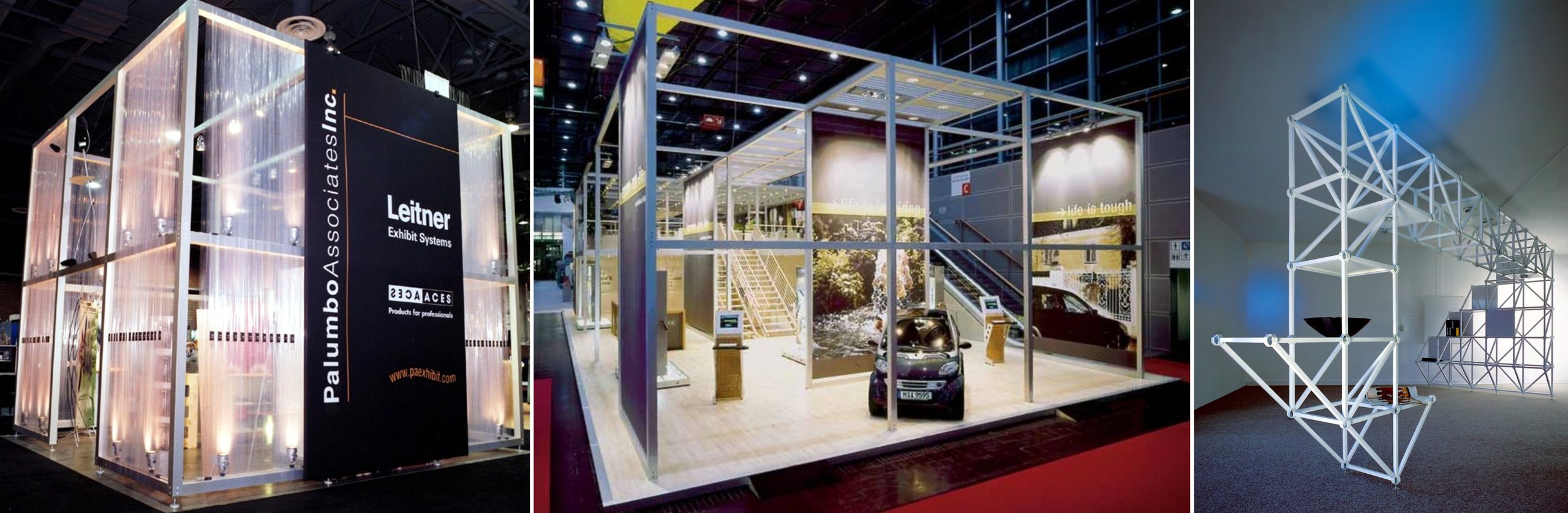 A range of modular systems used for the construction of exhibition stands and displays