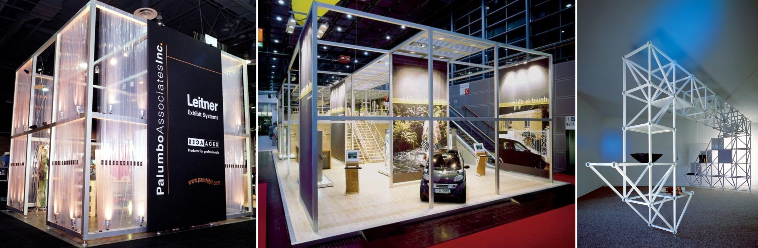 A range of display systems used for constructing exhibition stands