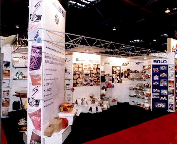 Trade show stand for Sovereign Partners using a panel system